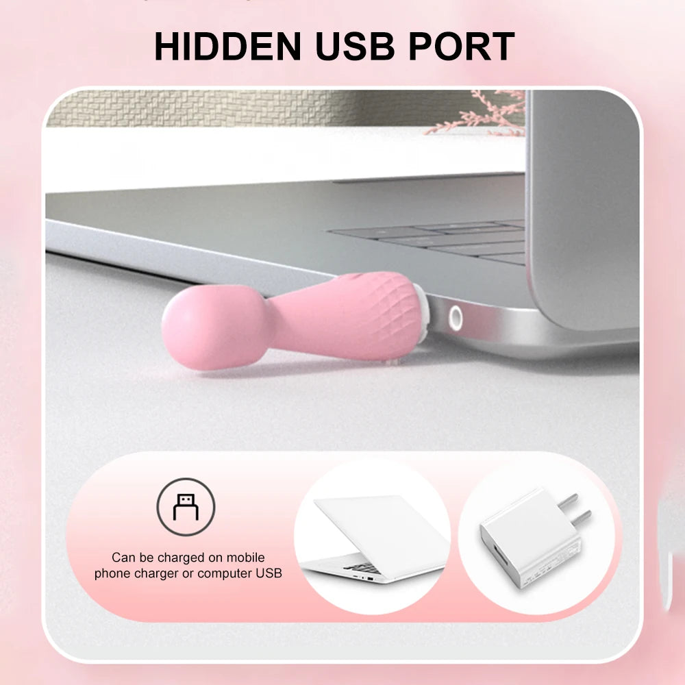 Mini AV Wand Vibrator for Women – G-Spot & Clitoral Stimulator