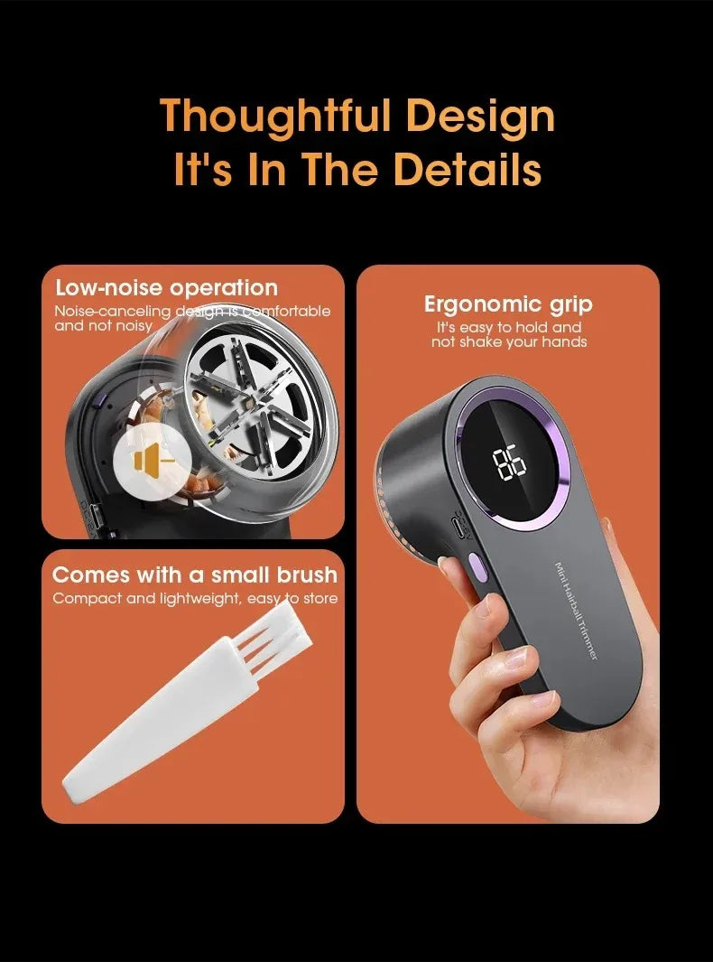 Portable Electric Lint Remover with LED Display