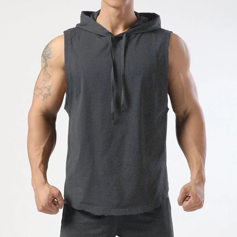 Men's Hooded Sleeveless Tank Top