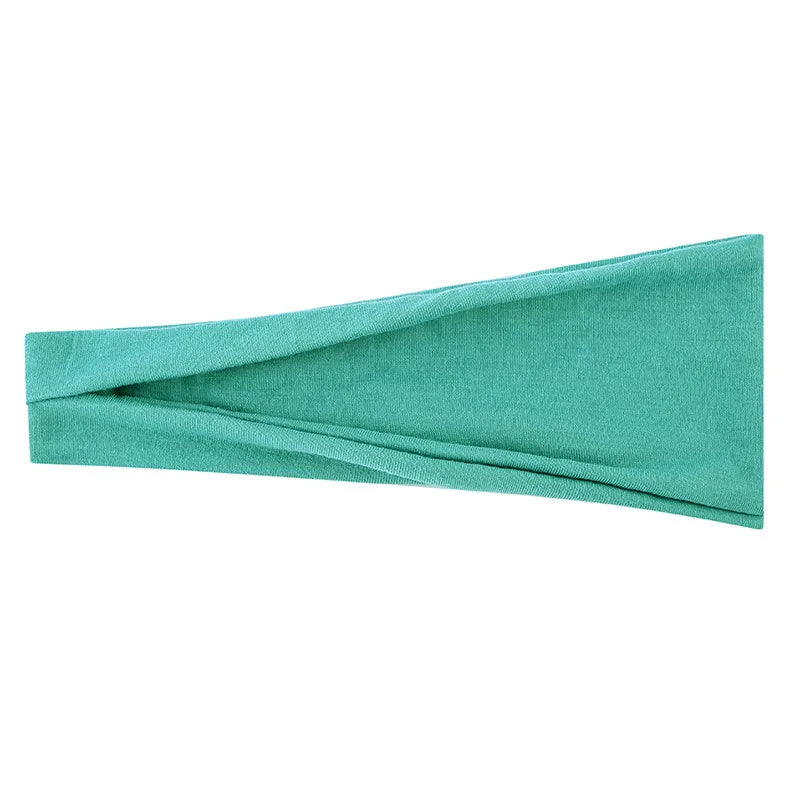 Women's Elastic Turban Headband — Solid Color Hair Wrap for Yoga, Makeup & Everyday Style | 22 Colors