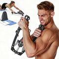 2-in-1 Hydraulic Arm Trainer & Ab Roller — 15-Level Adjustable Resistance, Full-Body Home Gym Kit