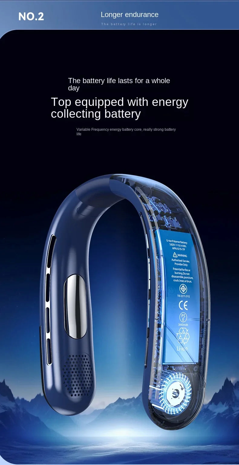 10,000 mAh Portable Neck Fan