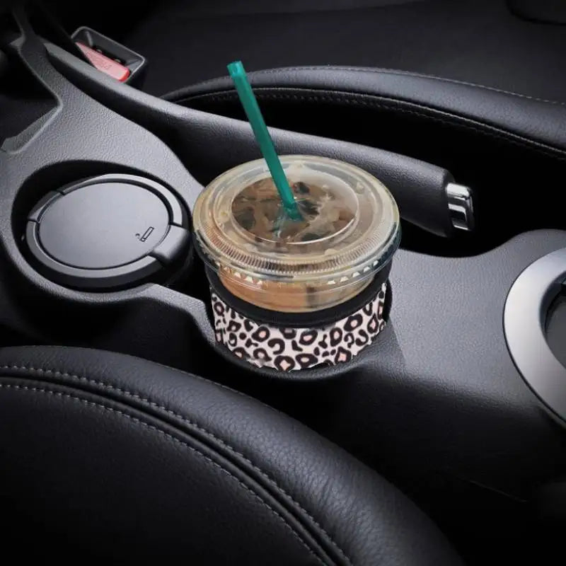 Leopard Print Cup Sleeve Set (3-Pack) – Insulated Neoprene Sleeve for Coffee Cups & Water Bottles