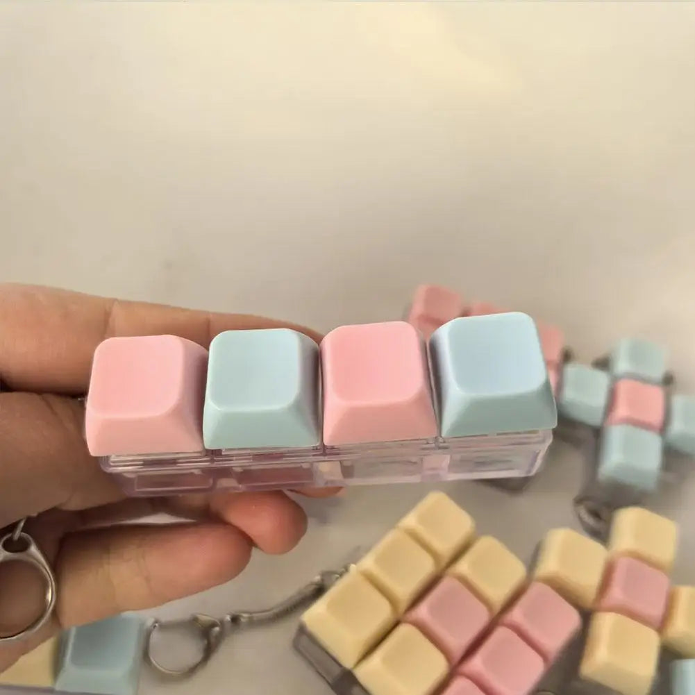 Mini Mechanical Keyboard Fidget Toy | Stress Relief Keychain | 1, 4, 5 & 9 Key Styles
