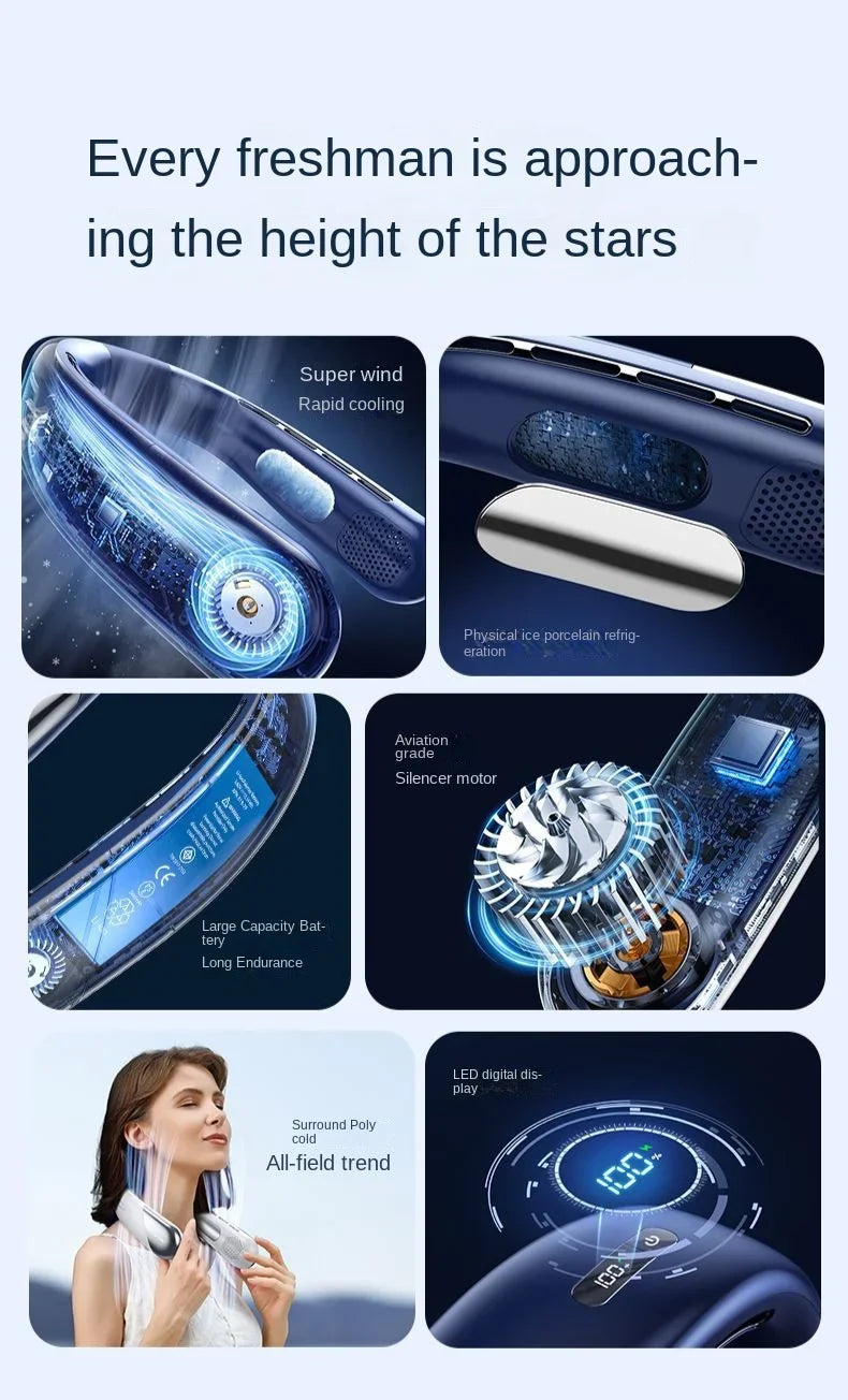 10,000 mAh Portable Neck Fan