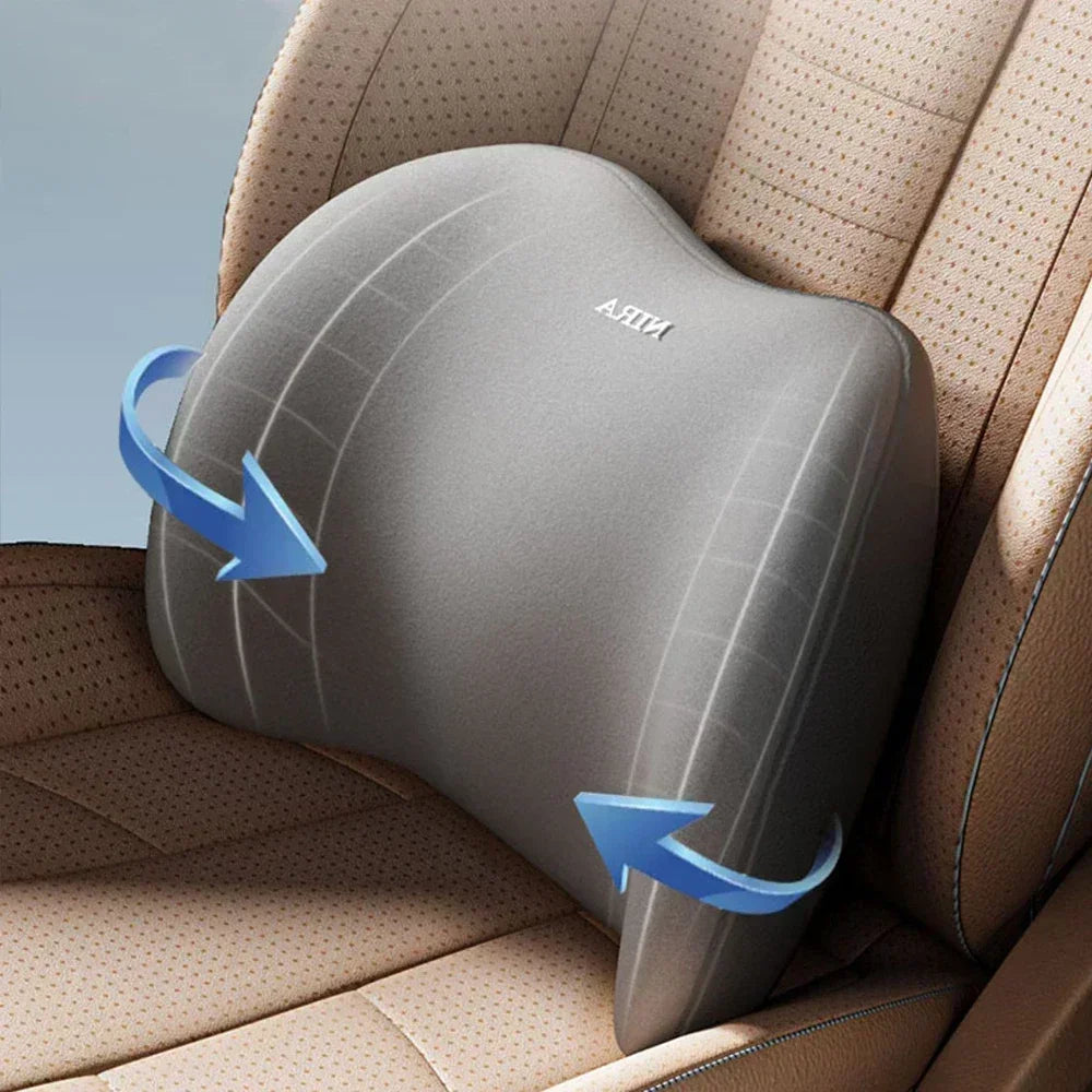 Ergonomic Memory Foam Car Seat & Lumbar Cushion Set