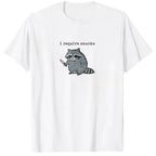 "I Require Snacks" Raccoon Graphic T-Shirt — Funny Y2K Animal Tee | Novelty Gift