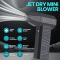 Mini Turbo Fan & Electric Air Duster | 130,000 RPM Wireless Jet Blower