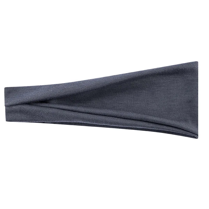 Women's Elastic Turban Headband — Solid Color Hair Wrap for Yoga, Makeup & Everyday Style | 22 Colors