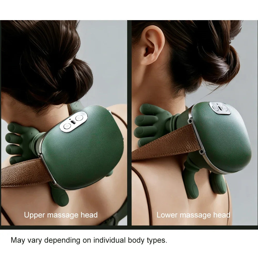 4D Shiatsu Neck & Shoulder Massager — Hands-Free Deep Tissue Relief