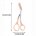 Eyebrow Trimming Scissors with Built-In Comb