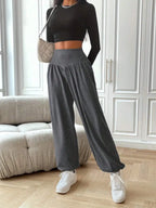 Women's Soft Yoga Pants – Elastic Waist, Loose Fit & All-Day Comfort