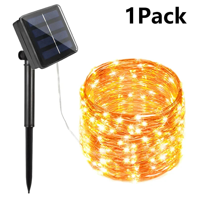 LED Solar String Fairy Lights Outdoor