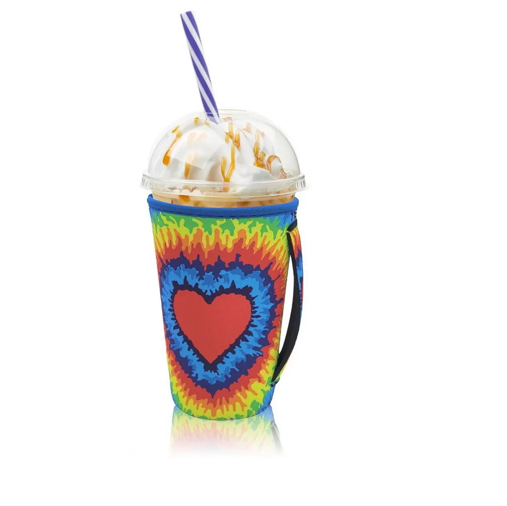 Neoprene Iced Coffee Sleeve with Handle – Fits 30–32oz Cups