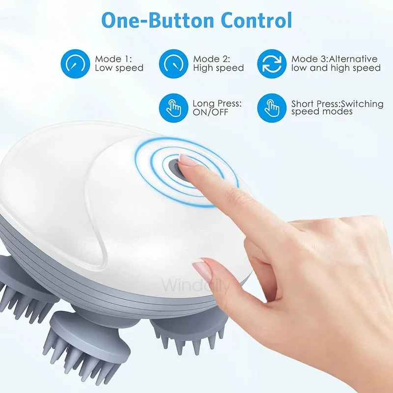 Electric Scalp & Body Massager – Deep Tissue Kneading