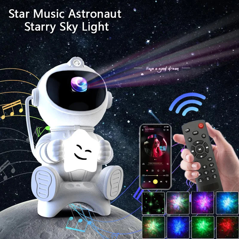 Astronaut Star Projector with Bluetooth Speaker