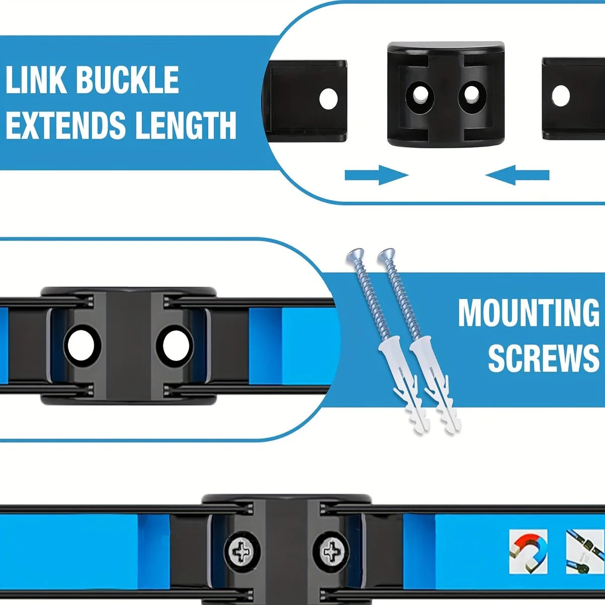 Magnetic Tool Holder Bar | Heavy-Duty Wall Mount Organizer for Garage & Workshop
