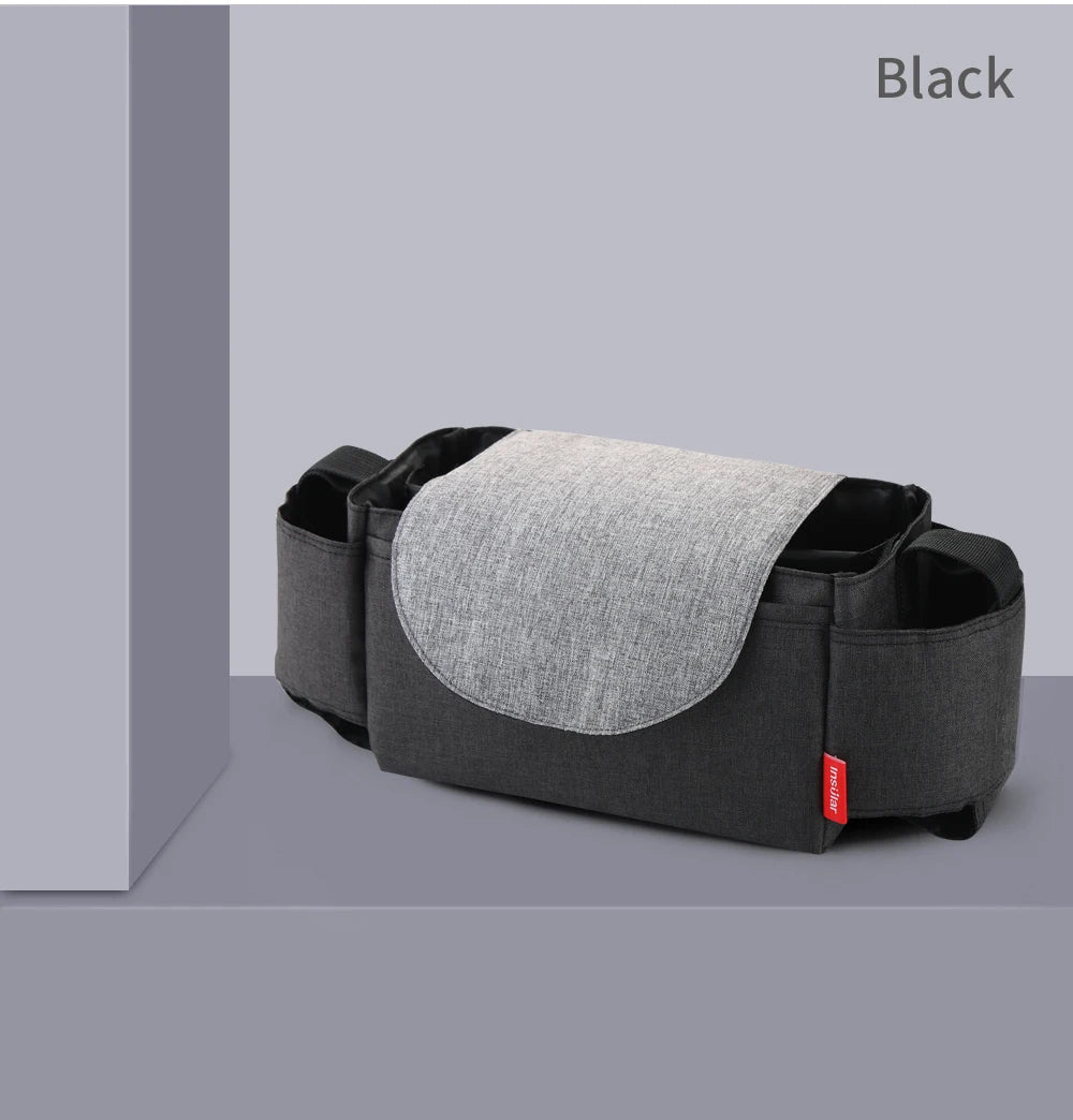 Insulated Diaper Bag with Bottle Warmer Pocket — Stroller-Ready Bag