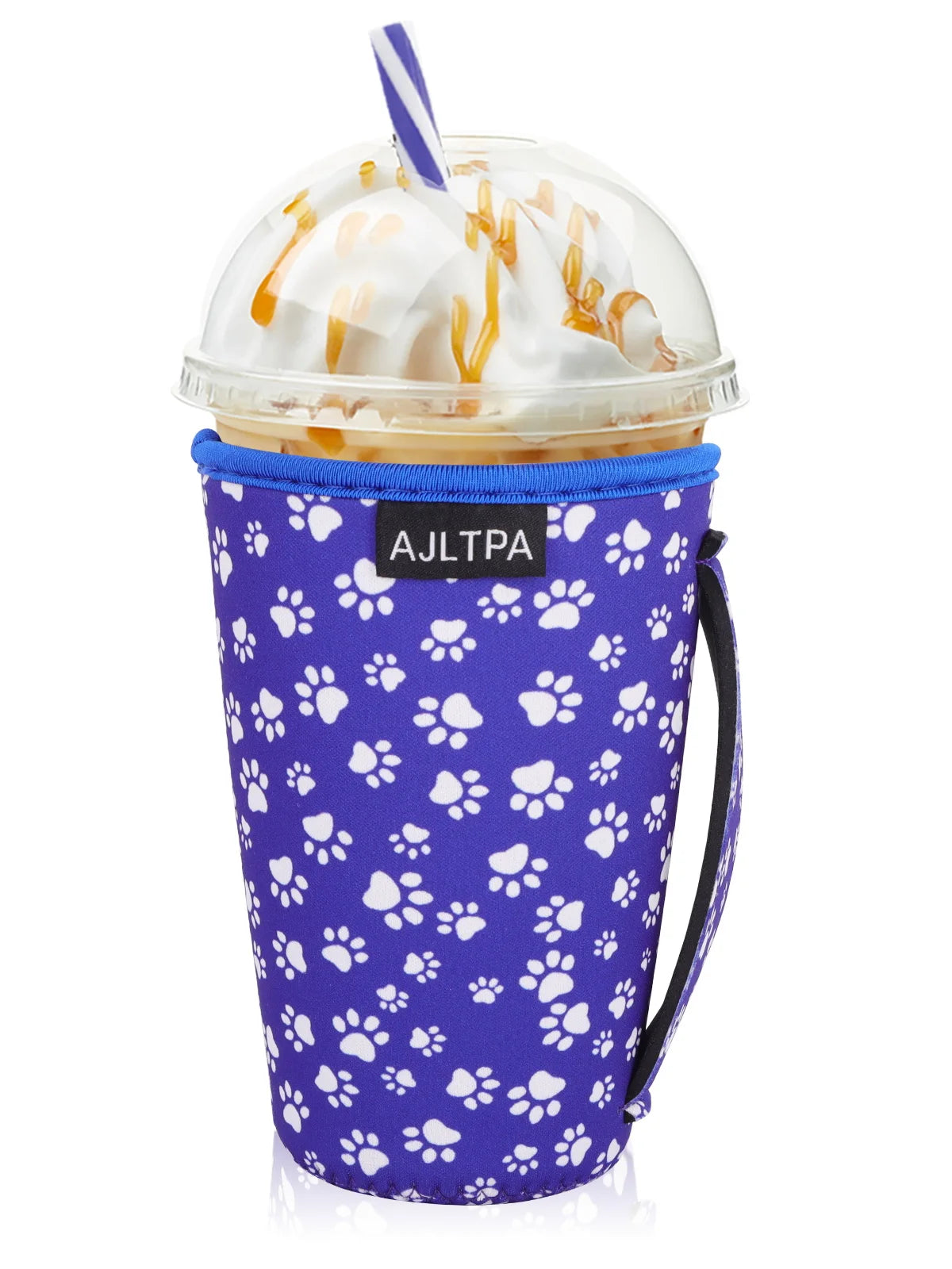 Neoprene Iced Coffee Sleeve with Handle – Fits 30–32oz Cups