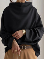 Women's Loose Turtleneck Long Sleeve Top