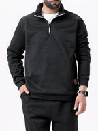 Men's Half-Zip Turtleneck Sweatshirt