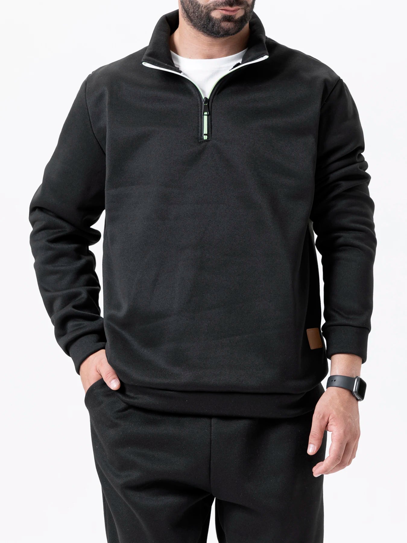 Men's Half-Zip Turtleneck Sweatshirt
