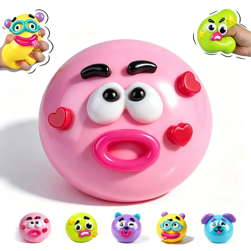 NEW Squishy Dog Face Toy — Slow Rise Stress Relief Squeeze Ball