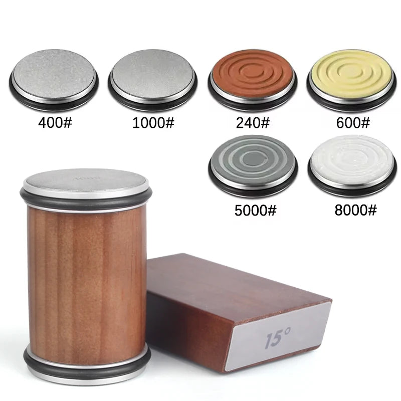 Professional Dual-Angle Knife Sharpening Kit | Roller Sharpener with Diamond Stones & Magnetic Holder
