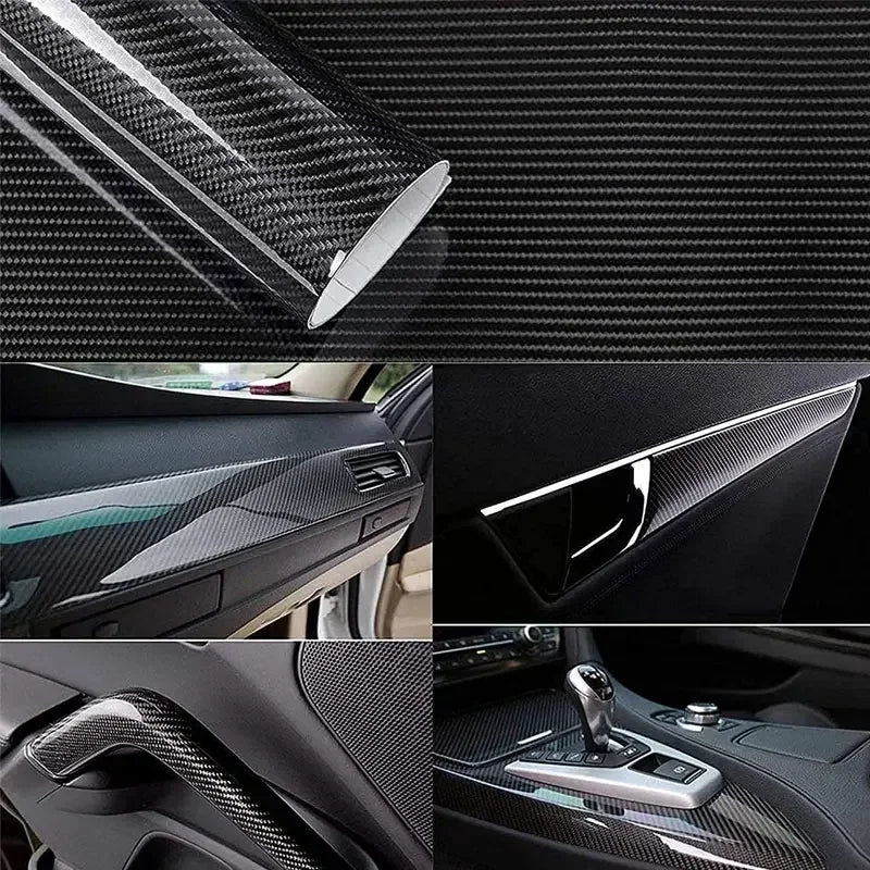 Gloss Black Carbon Fiber Vinyl Wrap