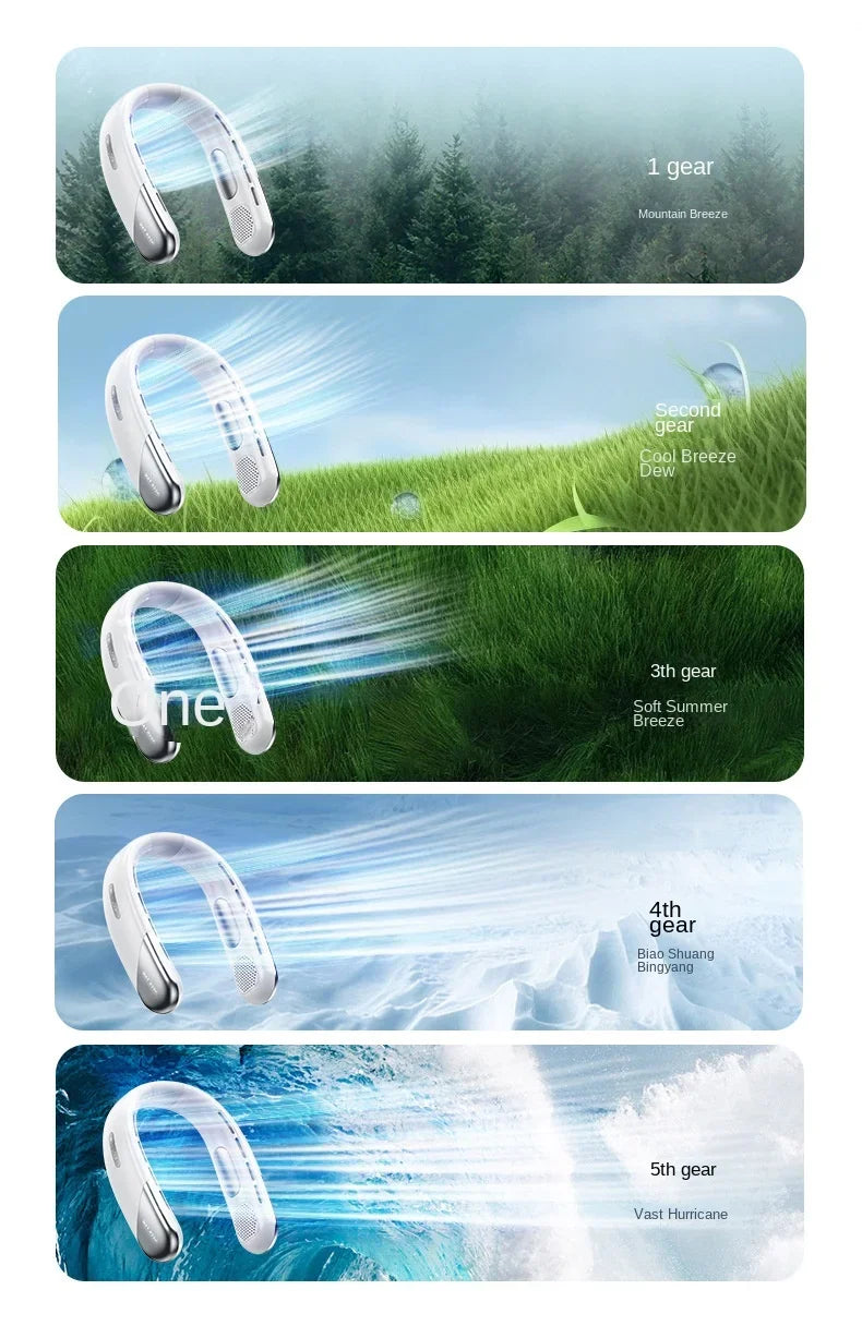 10,000 mAh Portable Neck Fan