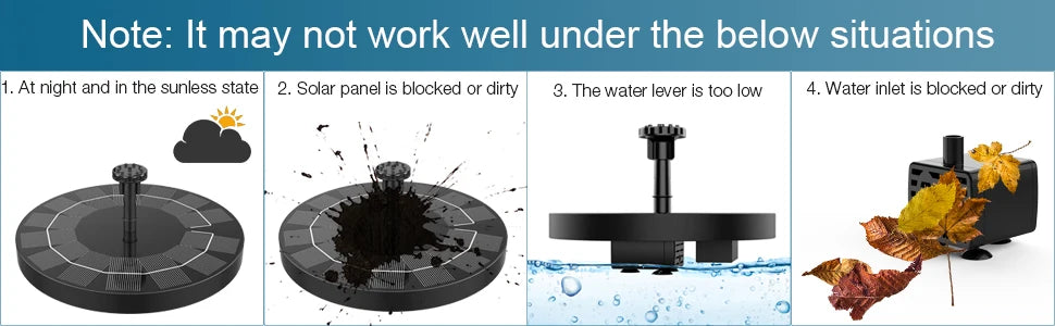 Solar Powered Floating Fountain Pump