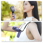 Portable Neck Fan with Phone Stand & LED Display