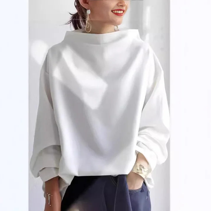 Women's Loose Turtleneck Long Sleeve Top