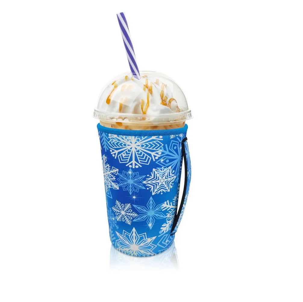 Neoprene Iced Coffee Sleeve with Handle – Fits 30–32oz Cups