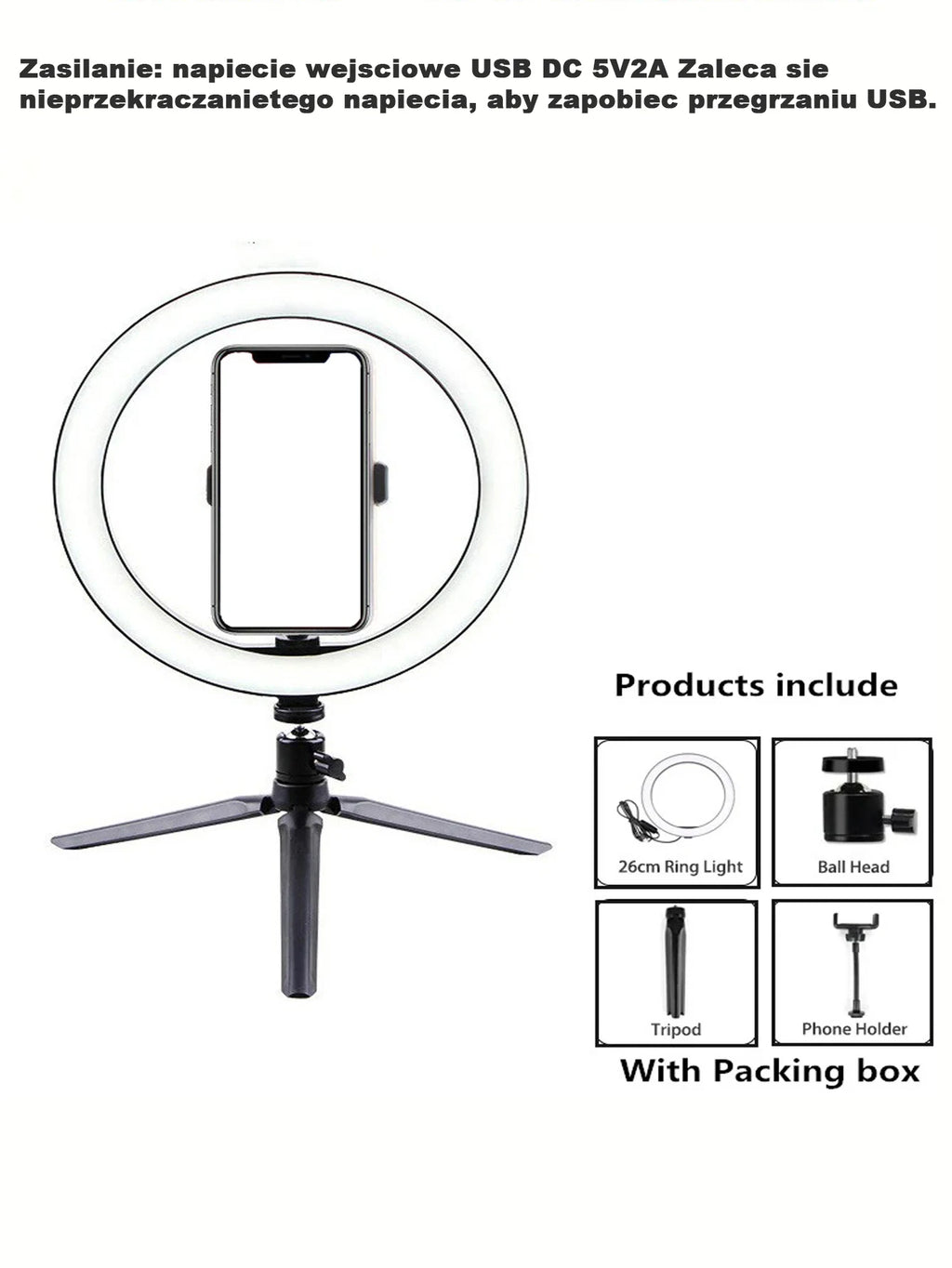 26cm Ring Light with Tripod Stand | Perfect Lighting for Selfies, Reels & Video Calls