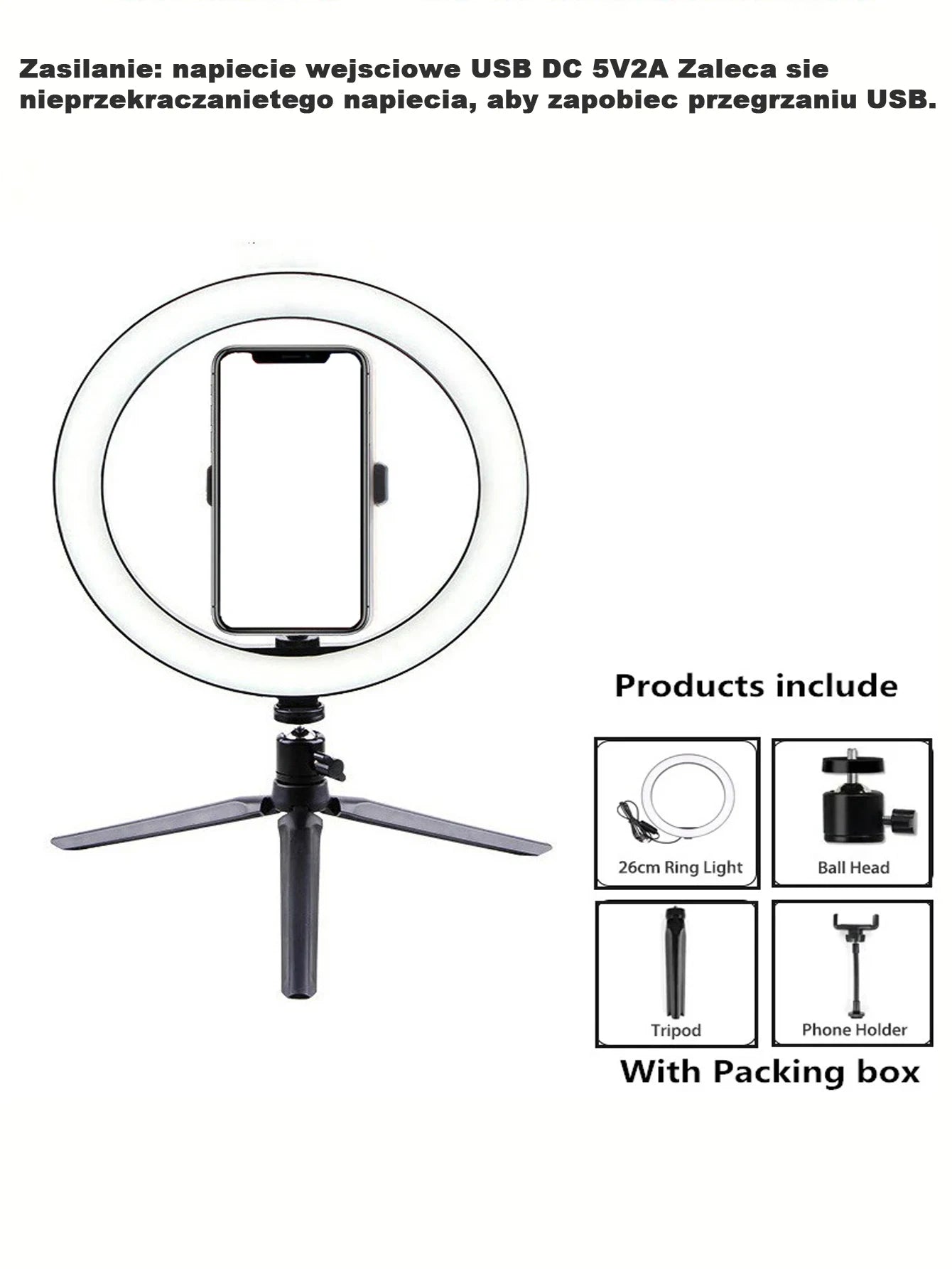26cm Ring Light with Tripod Stand | Perfect Lighting for Selfies, Reels & Video Calls