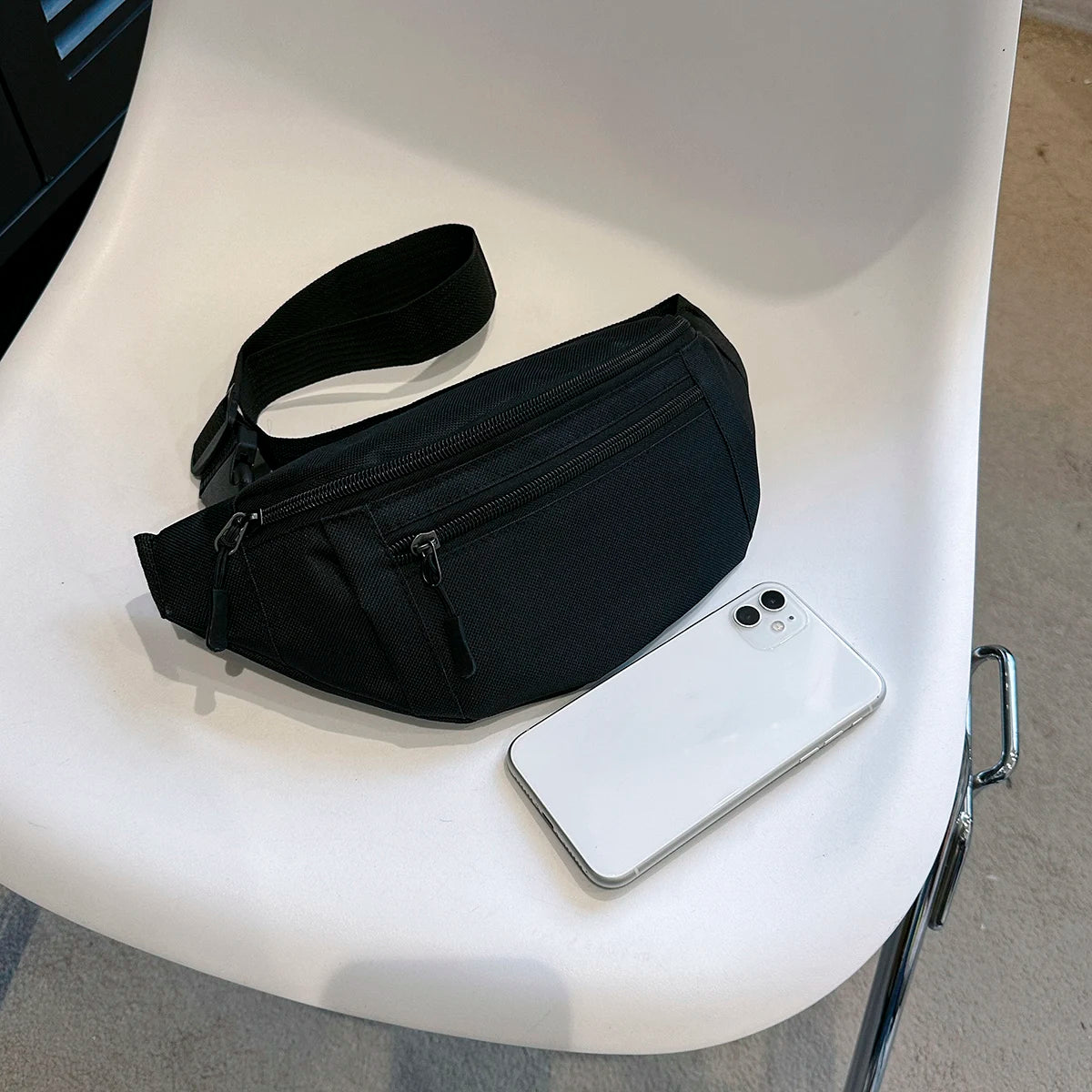 Nylon Fanny Pack — Crossbody, Chest & Waist Bag for Travel, Running & Festivals