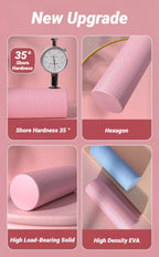 Hexagonal EVA Foam Roller for Pilates & Home Workouts