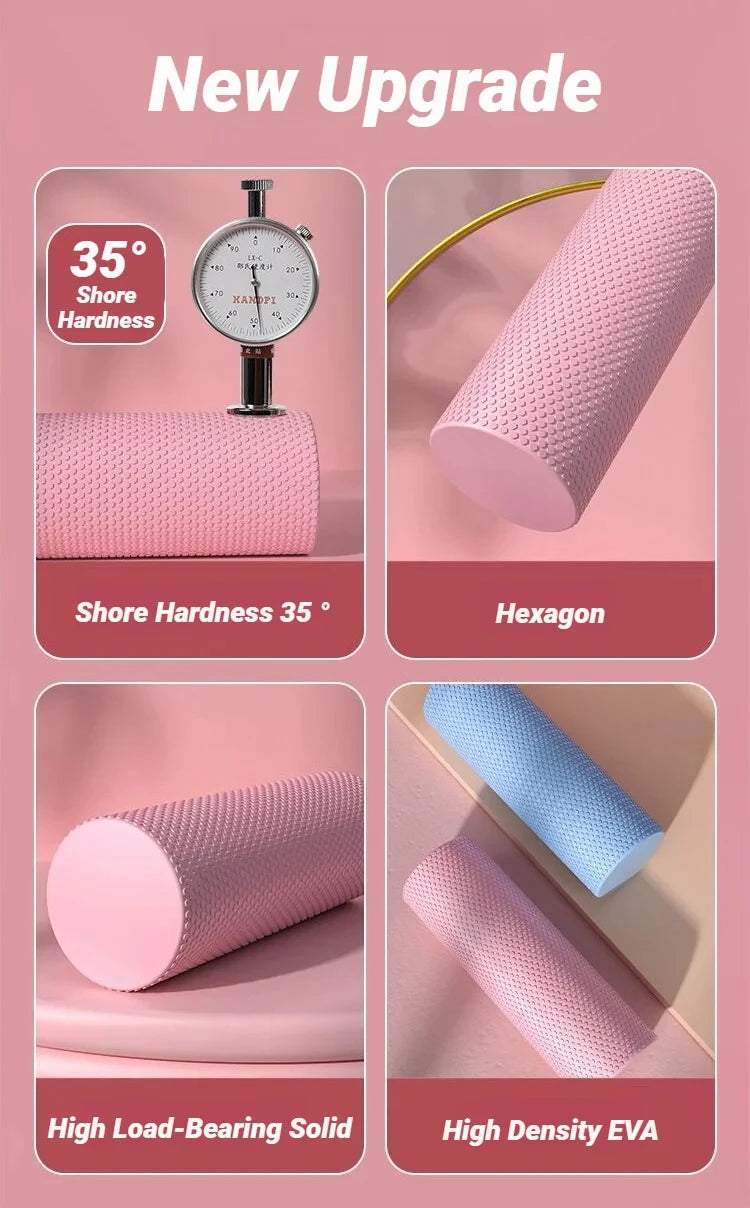 Hexagonal EVA Foam Roller for Pilates & Home Workouts