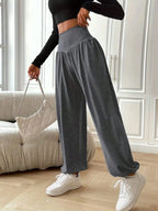 Women's Soft Yoga Pants – Elastic Waist, Loose Fit & All-Day Comfort