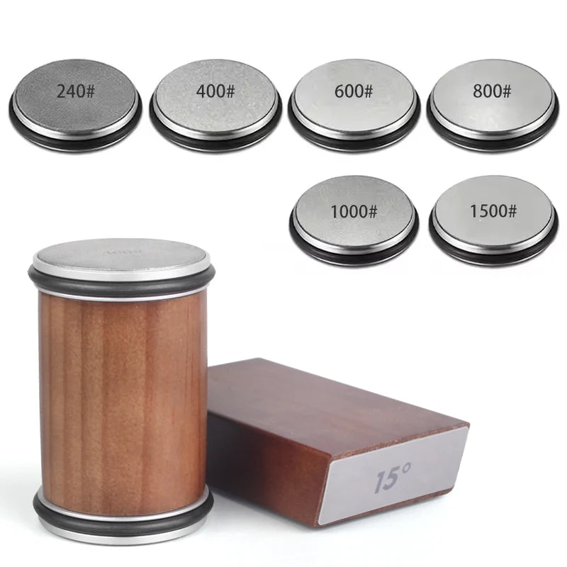 Professional Dual-Angle Knife Sharpening Kit | Roller Sharpener with Diamond Stones & Magnetic Holder
