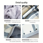Wearable Flannel Shawl Blanket — Cozy Wrap for Home, Office & Travel