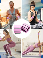 Adjustable Ankle & Wrist Weights (1lb) — Invisible Silicone Bands for Yoga, Pilates & Walking