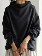 Women's Loose Turtleneck Long Sleeve Top