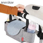 Insulated Diaper Bag with Bottle Warmer Pocket — Stroller-Ready Bag
