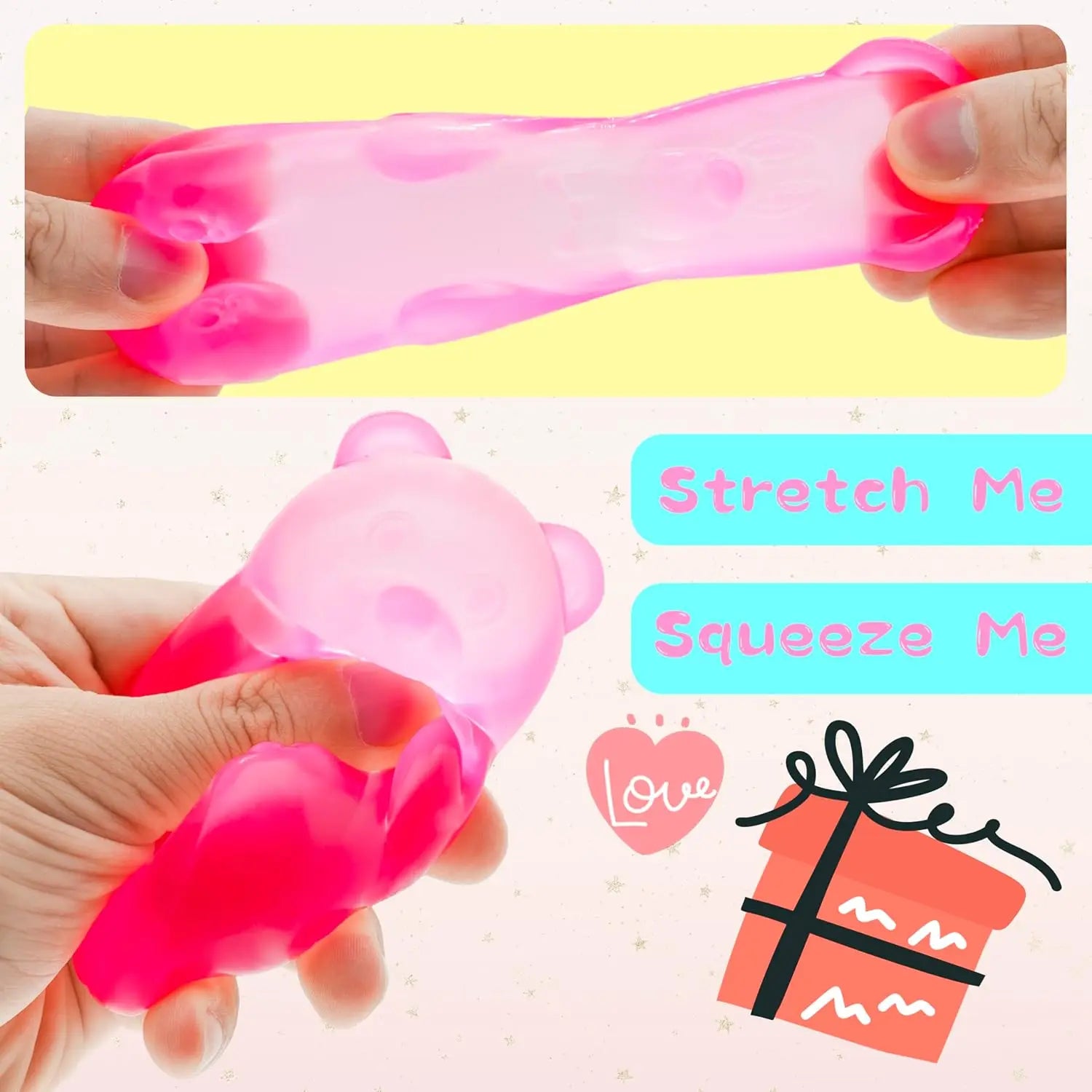 Little Bear Squeeze Stress Ball with Sound – Slow-Rebound Fidget Toy