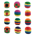 Handmade Knitted Hacky Sack Set — Wool & Ceramsite Footbags for Kids & Groups