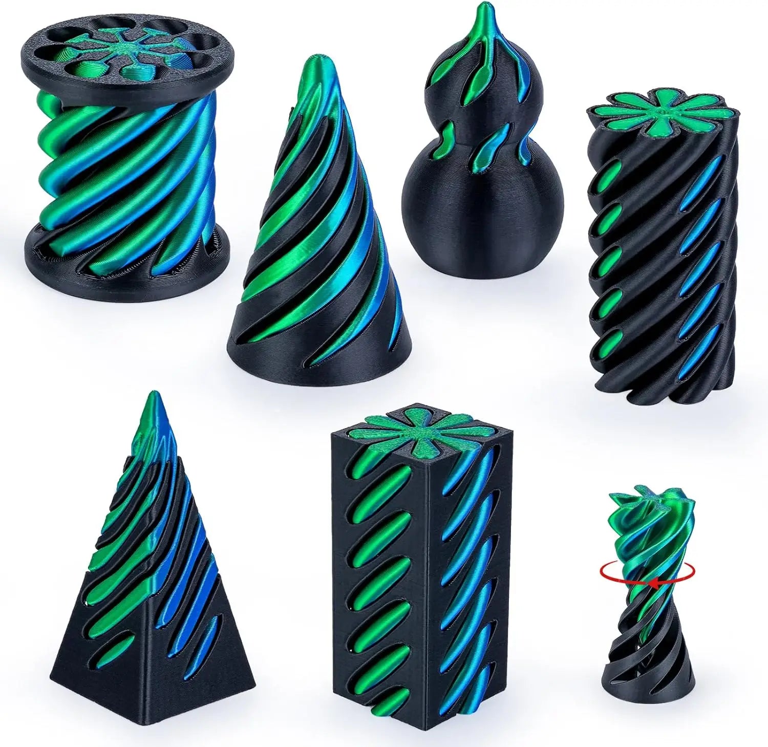 6 Pack Spiral Cone Fidget Toys