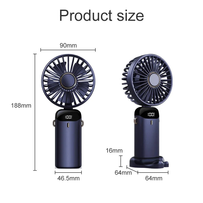 Portable Mini Fan With 5 Speeds