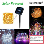 LED Solar String Fairy Lights Outdoor